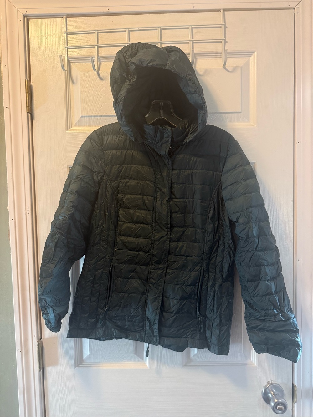 Iceberg Women’s Hooded Quilted Puffer Jacket - Dark Green